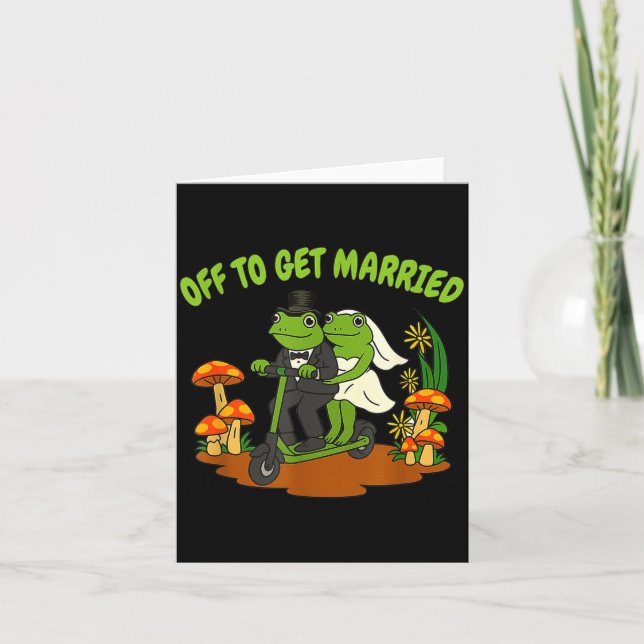 Carte Mariage de Frog Meme Bachelorette Party s'en va (Devant)