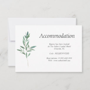 Carte Mariage de logement Green Foliage