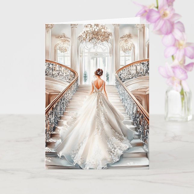 Carte Mariage de mariée (Orchidée)