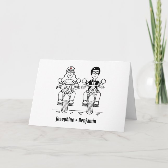 Carte Mariage de motards (Devant)