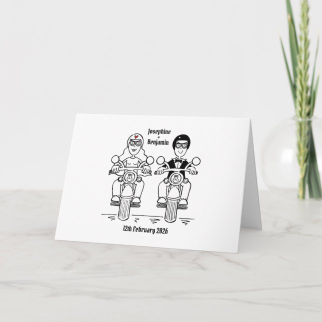 Carte Mariage de motards (Devant)