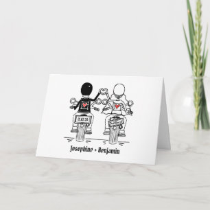 Carte Mariage de moto de motard