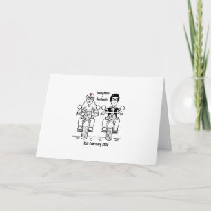 Carte Mariage de moto de motard