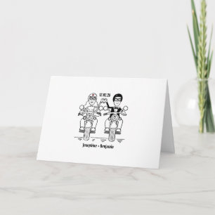 Carte Mariage de moto de motard