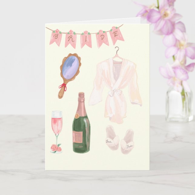 Carte Mariage de préparation de la mariée (Orchidée)