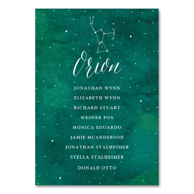 Carte Mariage de siège Green Stars Orion (Par défaut)