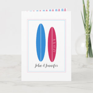 Carte mariage de surf / félicitations anniversaire