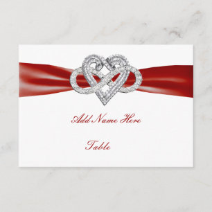 Carte Mariage de table Red Infinity Heart