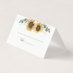 Carte Mariage de tournesol Floral Eucalyptus