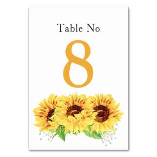 Carte Mariage de tournesol jaune