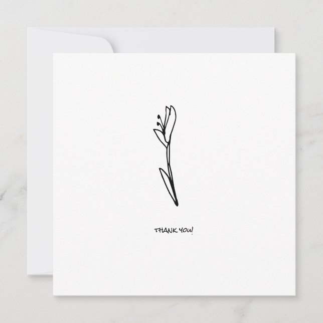 Carte Mariage d'illustrations de Doodle en noir et blanc (Devant)