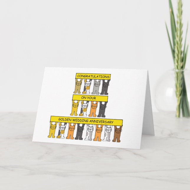 Carte Mariage d'or Félicitations (Devant)