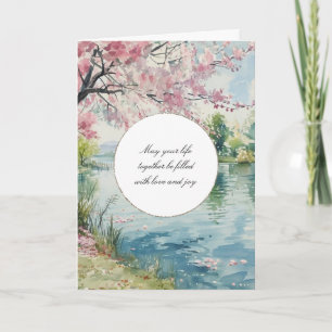 Carte Mariage du lac romantique