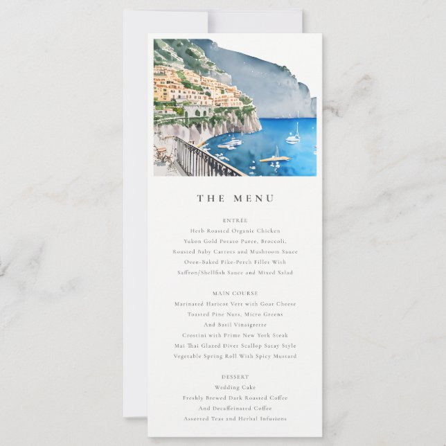 Carte Mariage du paysage de la côte d'Amalfi Itali (Devant)