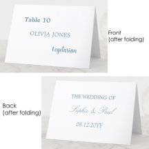Carte Mariage Dusty Blue individuelle
