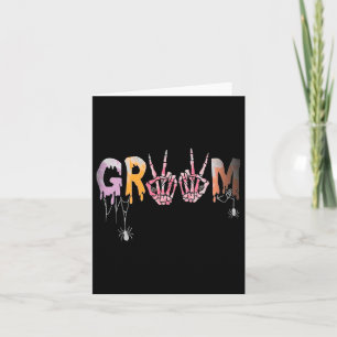 Carte Mariage Éffrayant Halloween Skeleton Groom Just Ma