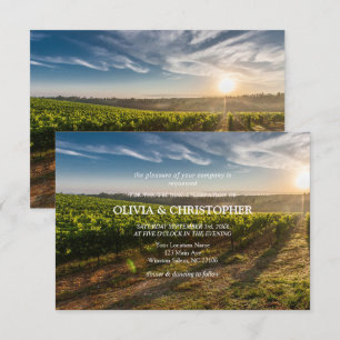 Carte Mariage Élégante Vins et vignes