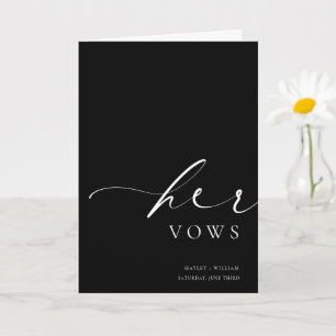 Carte Mariage Ellesmere Black Her Vows