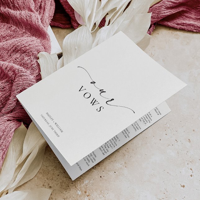 Carte Mariage Ellesmere Our Vows (Créateur téléchargé)