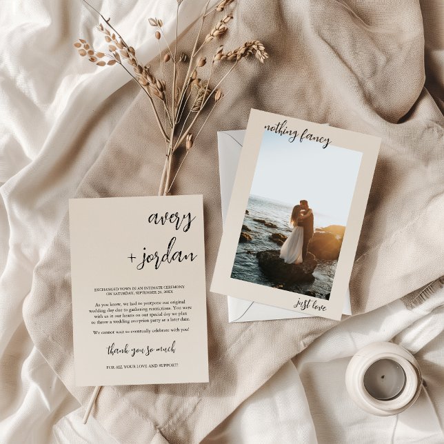 Carte Mariage Elopement Photo (Créateur téléchargé)