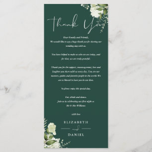 Carte Mariage Emerald Green Merci Place