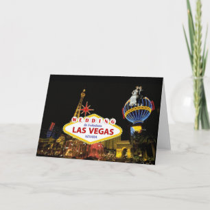 Carte Mariage en Fabrique Las Vegas avec mariée et chamb