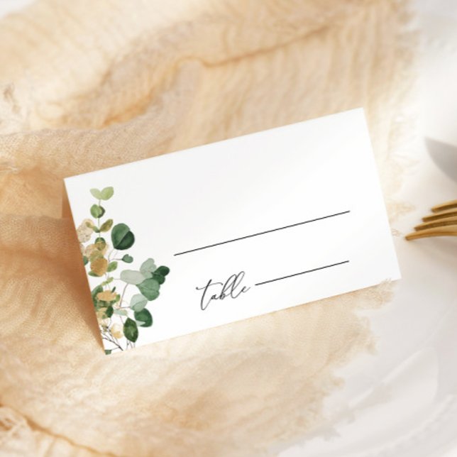 Carte mariage en or d'aquarelle eucalyptus or (Créateur téléchargé)
