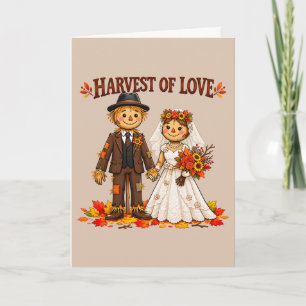 Carte Mariage Épouvantail Récolte d'Amour