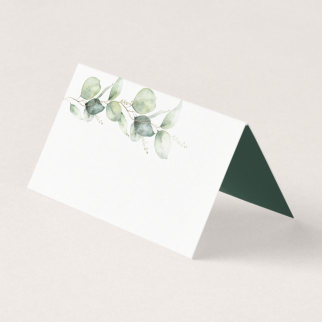 Carte Mariage Eucalyptus Botanical Greenery (Front)