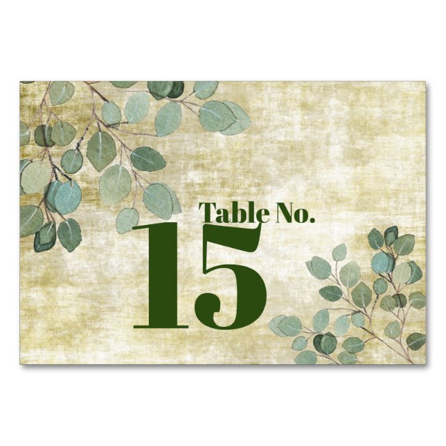 Carte Mariage Eucalyptus Greenery (Devant)