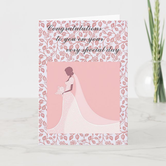 Carte Mariage - Félicitations à l'épouse (Devant)