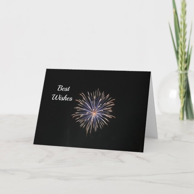 Carte Mariage Félicitations Fireworks (Devant)