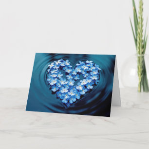 Carte Mariage Félicitations Oubliez-moi-pas le coeur