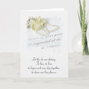 Carte Mariage Félicitations Pearl Heart