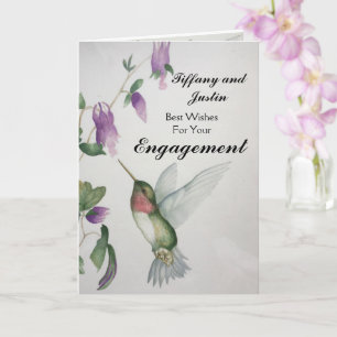Carte Mariage Fiançailles Happy Hummingbird