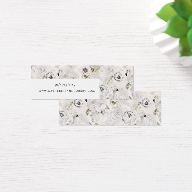 carte Mariage floral argent romantique (Bureau)