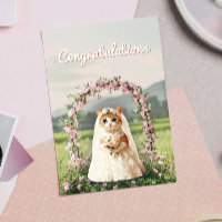 Mariage floral chat mignon félicitations salutatio