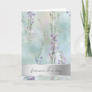 Carte Mariage floral de lavande romantique