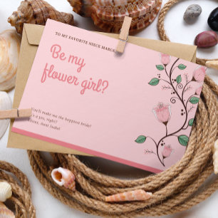 Carte Mariage Floral Flower Girl
