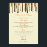 Carte Mariage Forest Trees - Orange -<br><div class="desc">Cette collection unique et fantastique de mariages forestiers par berryberrysweet.com est le choix idéal pour célébrer votre journée magique. D'autres couleurs et collections assorties sont disponibles sur berryberrysweet.com. Afficher l'ensemble de la collection Forest Trees (disponible en vert et orange)</div>