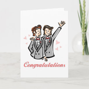 Carte Mariage gay (hommes) personnalisable