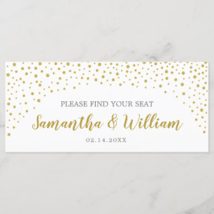 Carte Mariage Gold Confetti Couleur personnalisé