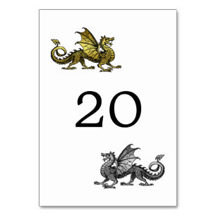 Carte Mariage Gold Silver Dragon