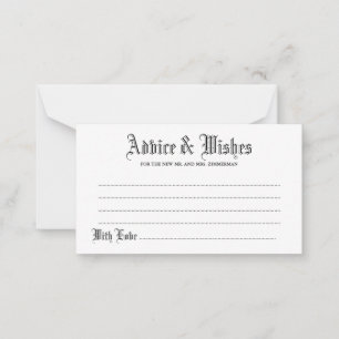 Carte Mariage Gothique Conseils & Voeux