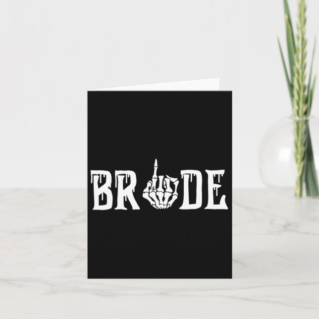 Carte Mariage gothique de mariée de squelette vient de s (Devant)