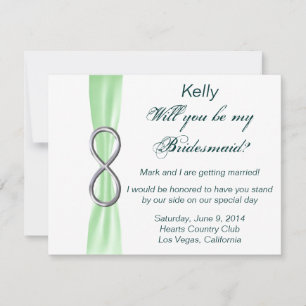 Carte Mariage Green Infinity Bridesmaid