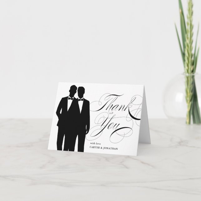 Carte Mariage homosexuel Merci Mariage de deux chambres (Devant)