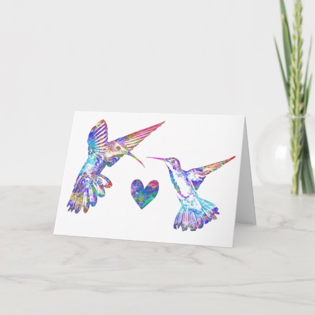 Carte Mariage Hummingbirds (Devant)