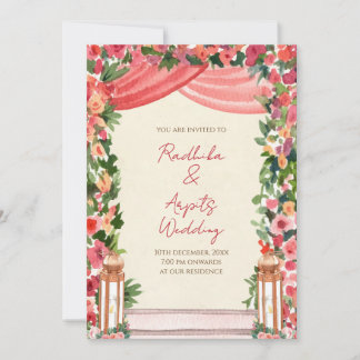 Carte mariage indienne d'invitation numérique hind
