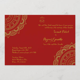 Carte Mariage indienne Garba Mehndi (Ganesh)